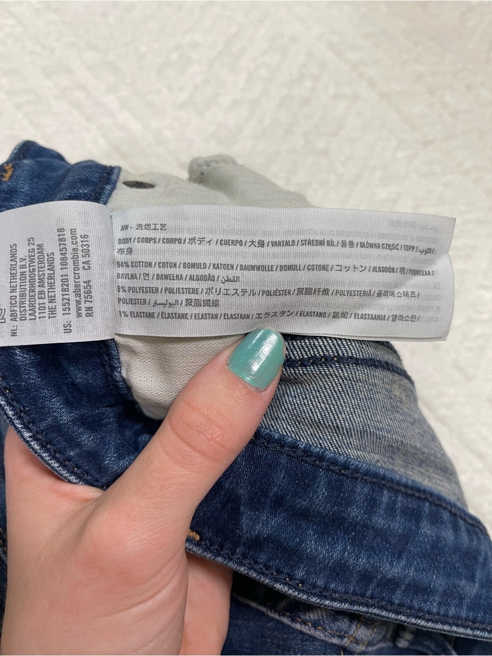 Abercrombie & Fitch Curvy High Rise Distressed Skinny Blue Jeans Size 27 Short - Picture 8 of 14